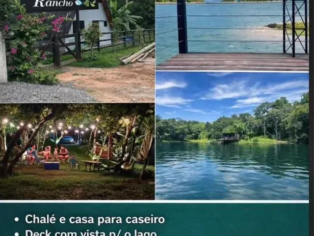 Imagem: Rancho no Lago do Manso
