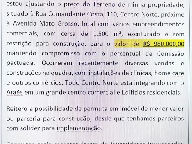 Imagem: Imóvel para Venda Possui 1500 Metros Quadrados