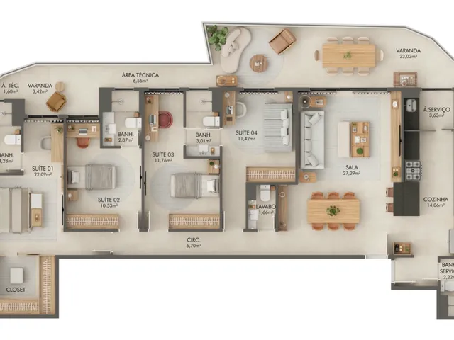 Imagem 4: Casa Ilzze Apartamento com 4 dormitórios