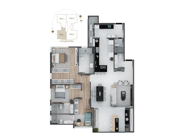 Imagem 3: Cobertura de luxo com 4 quartos e 281,64m² no Alto da Glória, Curitiba-PR - Imperdível!