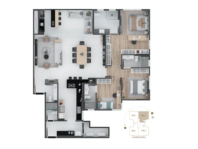 Imagem 4: Cobertura de luxo com 4 quartos e 281,64m² no Alto da Glória, Curitiba-PR - Imperdível!