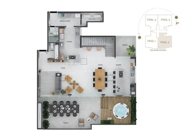 Imagem 7: Cobertura de luxo com 4 quartos e 281,64m² no Alto da Glória, Curitiba-PR - Imperdível!