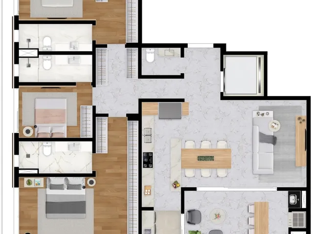 Imagem 10: Amáz Apartamento com 3 dormitórios