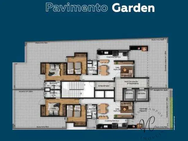 Imagem 2: Apartamento com ampla área externa, 2 quartos com suíte e vaga