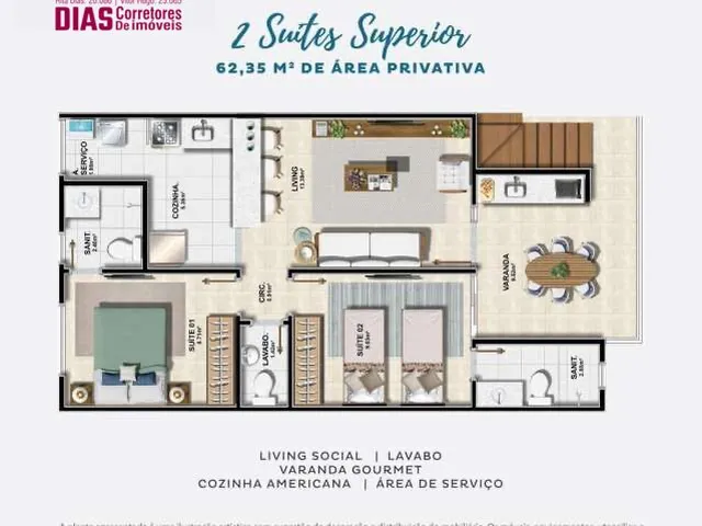 Imagem 7: Vendo em super oportunidade Apartamento superior com varanda , sala ,2 Suítes, lavabo