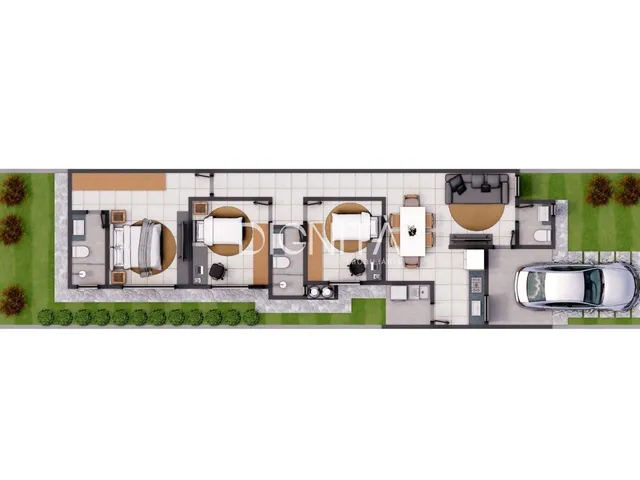 Imagem 2: Casa Plana 3 Dormitórios -Varandas Terra Brasilis