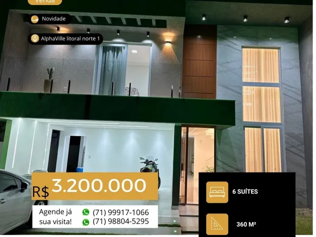 Imagem: Casa Residencial em Camaçari - Ba, Alphaville