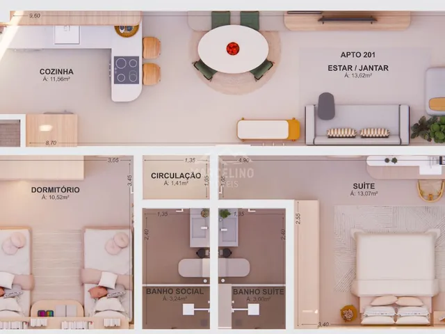 Imagem 2: Apartamento à Venda no Campo Duna