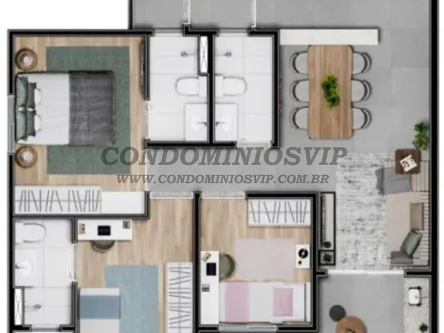 Imagem 2: Imperdível oportunidade de adquirir apartamento de 3 quartos no Parque Campolim