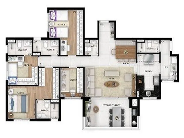 Imagem 14: Apartamento de alto padrão no Centro de Santo André-SP 4 quartos, 3 suítes, 4
