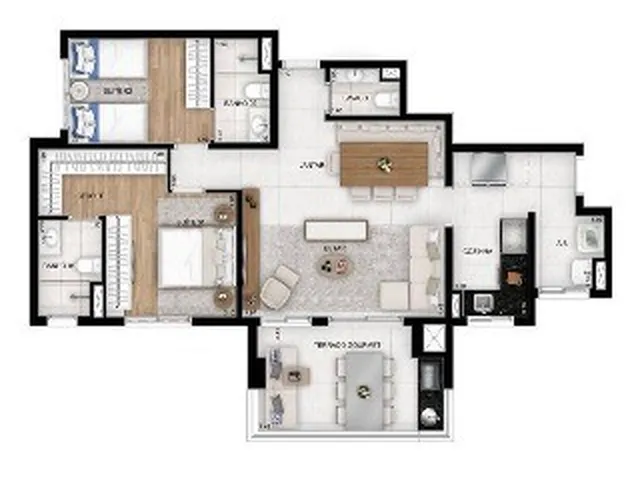 Imagem 15: Apartamento de alto padrão no Centro de Santo André-SP 4 quartos, 3 suítes, 4