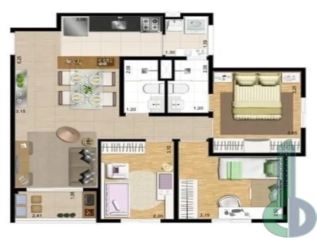 Imagem 16: Apartamento de 3 quartos na Vila Metalúrgica, 66m², Condomínio Up Grade Santo André
