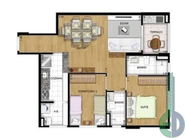 Imagem 12: Apartamento à venda em Santo André-SP, Vila América: 2 quartos, 1...