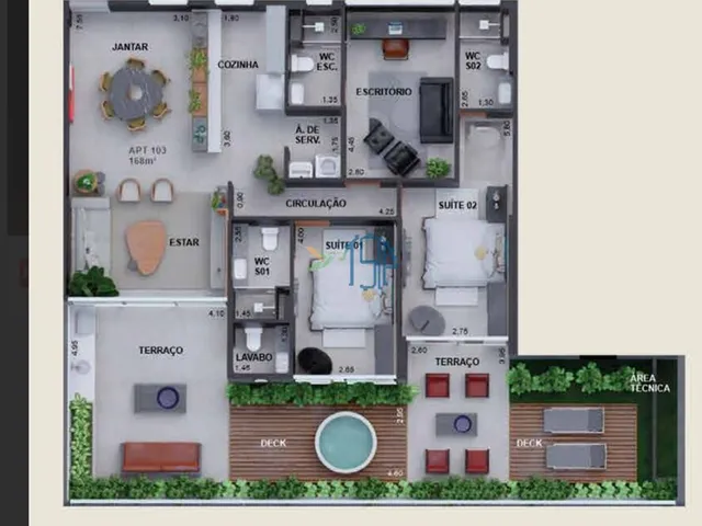 Imagem 4: Oré Residencial - Apartamento Alto Padrão no Cabo Branco / Apartamento Terreo