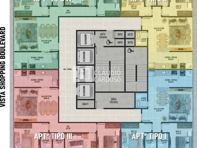 Imagem 2: Apartamentos à venda de 03 quartos, 02 suítes, 03 suítes e 04 suítes, lojas e salas