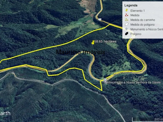 Imagem: Terreno rural com a área de 58,65 hectares