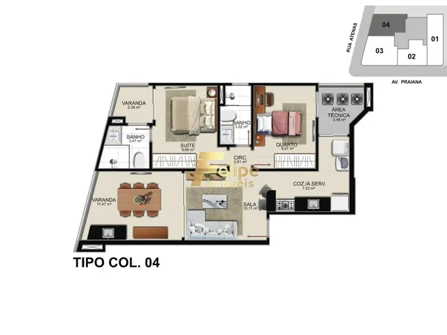Imagem 3: MAIS NOVO EMPREENDIMENTO SURGINDO! APARTAMENTO DE 02 QUARTOS, SENDO 01 SUÍTE, LAZER NA
