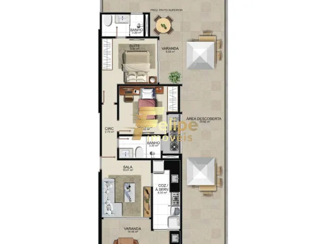 Imagem 16: MAIS NOVO EMPREENDIMENTO SURGINDO! APARTAMENTO DE 02 QUARTOS, SENDO 01 SUÍTE, LAZER NA