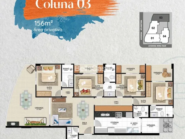 Imagem 10: Residencial com 04 quartos sendo 1 suíte e 2 suítes tipo canadense, 3 vagas de garagem