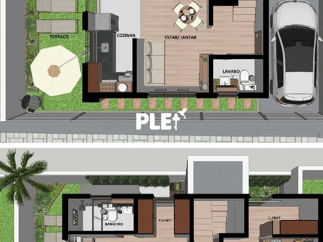 Imagem 6: Casas duplex em construção no Maria Cândida em Pedro Leopoldo
