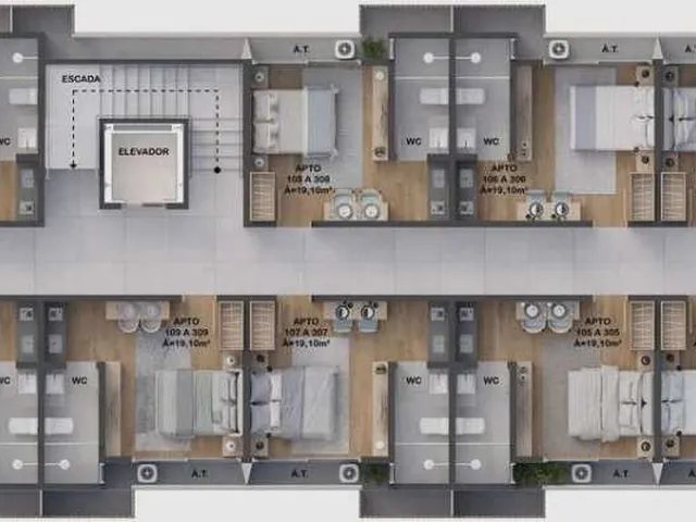 Imagem 2: Flat à venda, no Duna em João Pessoa, Tambaú, com 1 quarto, 27,70m²