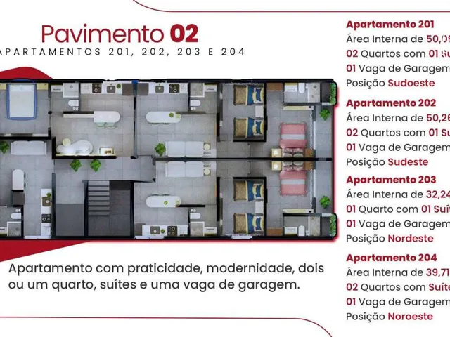 Imagem 3: Apartamento à venda, no Adonai III em João Pessoa, Bessa, com 2 quartos, 50,26m²