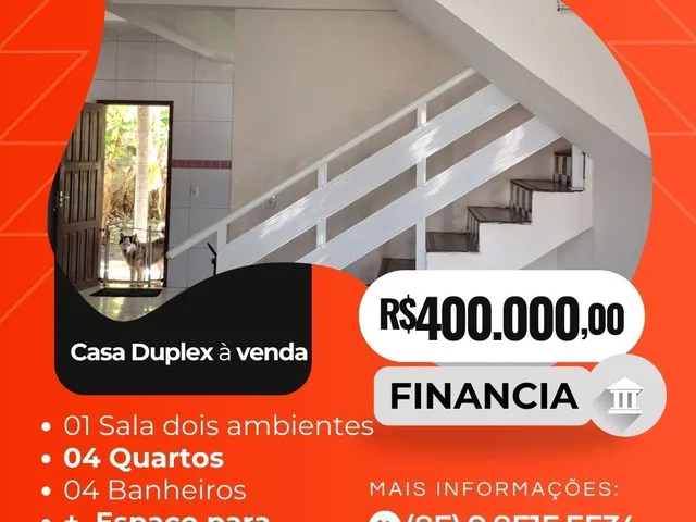 Imagem: CASA DUPLEX COM 04 QUARTOS NO MUCUNÃ EM