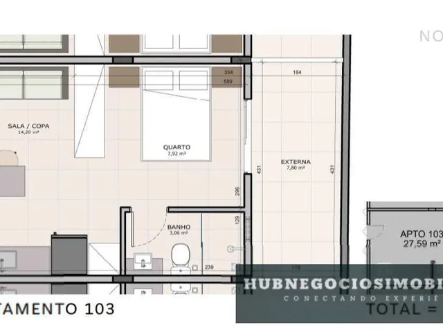 Imagem 7: Flat à venda em Montes Claros, Ibituruna, com 1 quarto, 27m²