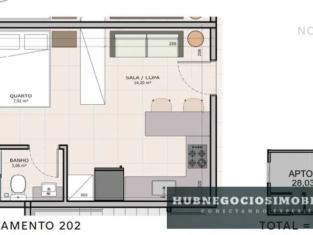Imagem 9: Flat à venda em Montes Claros, Ibituruna, com 1 quarto, 27m²