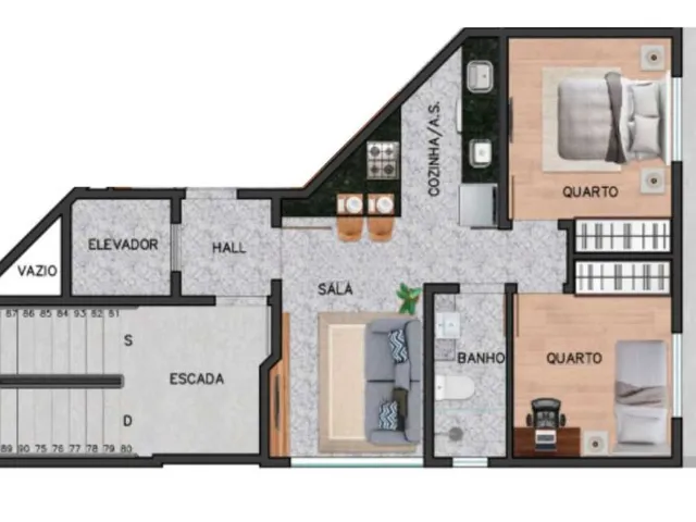 Imagem: Apartamento À Venda, no Ed. Cláudio Manoel