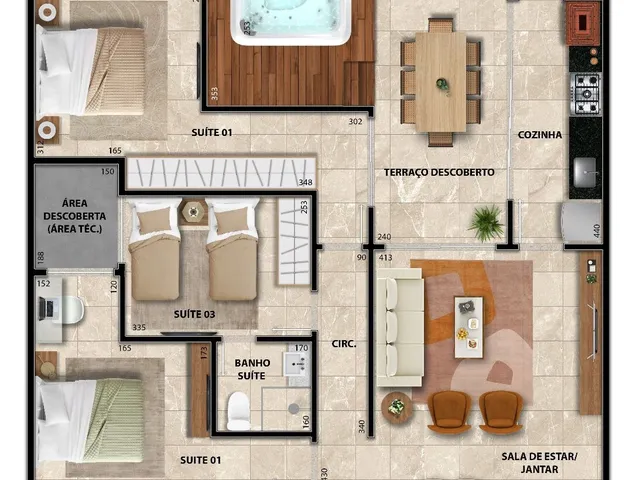 Imagem: Apartamento Garden de repasse, 127m², 3