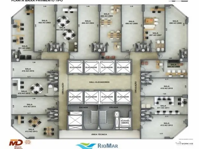 Imagem 9: Sala Comercial de Luxo no Empresarial Rio Mar Trade Center, 42,80m², 1 Vaga de Garagem