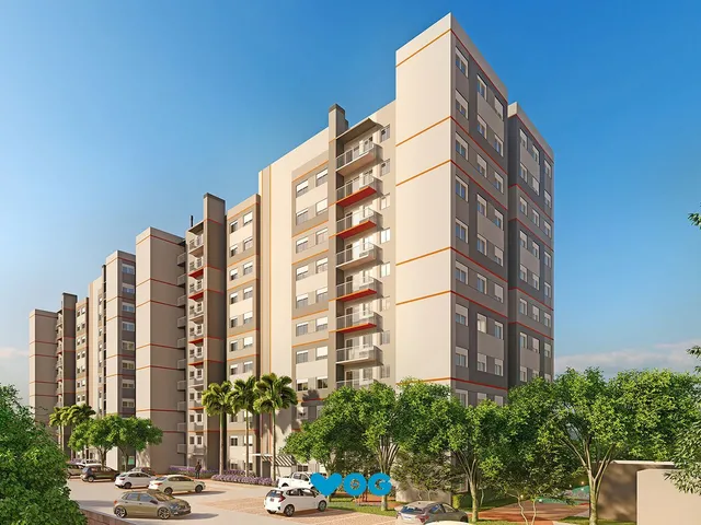 Imagem: O apartamento possui 2 Dormitórios, 1 Banheiro, 1 Vaga na