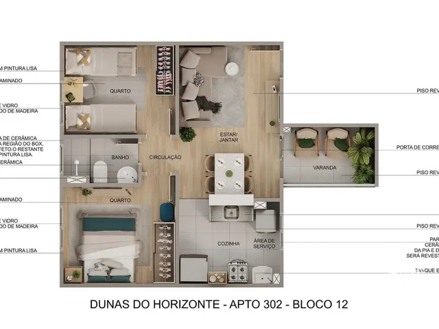 Imagem 13: Apartamentos à Venda em Estrada da Maioba - Cond. Dunas do Horizonte - 2 quartos