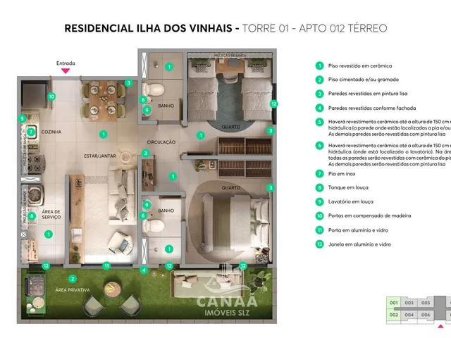 Imagem 8: Lançamento no Res. Vinhais - Ilha dos Vinhais - Aptos com 2 quartos - Elevador