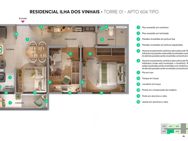 Imagem 13: Lançamento no Res. Vinhais - Ilha dos Vinhais - Aptos com 2 quartos - Elevador