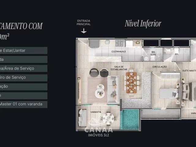 Imagem 9: Vende-se Apto Cobertura no Calhau - Ed. LandsCape - Apto com 3 quartos - 143m²