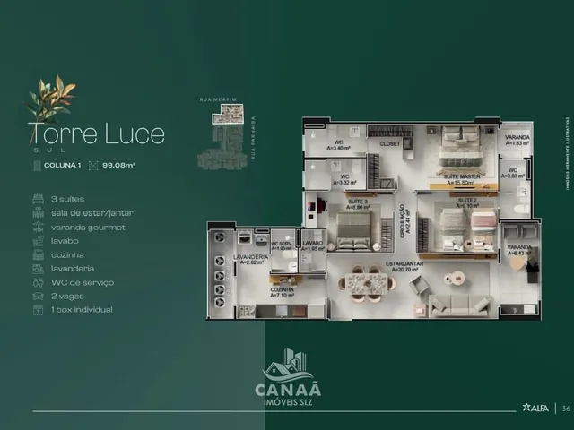 Imagem 11: Lançamento em Ponta do Farol - Giardino - Apartamentos com 4 quartos - 127m²