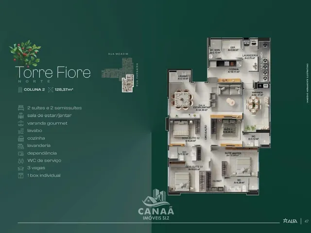 Imagem 14: Lançamento em Ponta do Farol - Giardino - Apartamentos com 4 quartos - 127m²