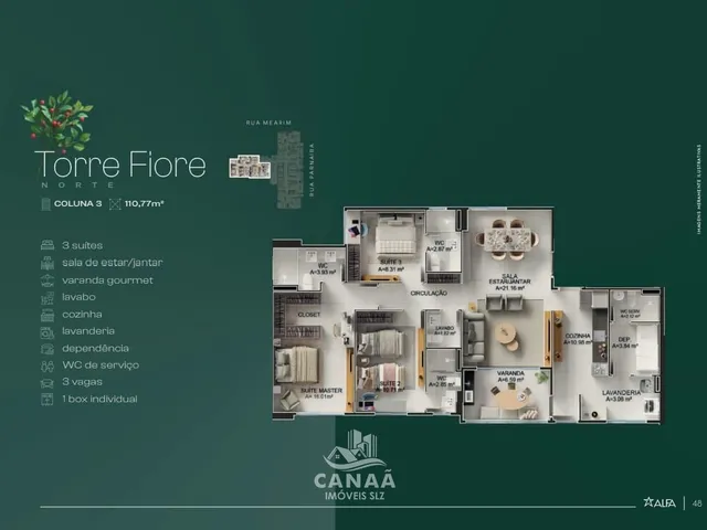 Imagem 7: Lançamento em Ponta do Farol - Giardino - Apartamentos com 3 quartos - 110m²