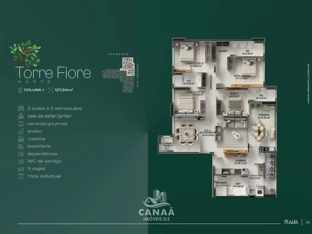 Imagem 4: Lançamento em Ponta do Farol - Giardino - Apartamentos com 3 quartos - 101,31m²