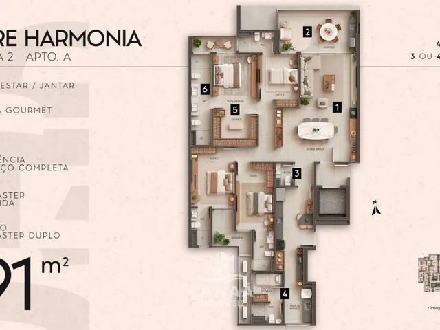 Imagem 15: Lançamento no Calhau - Cond. Bossa - Aptos com 4 suítes - 191 à 196m² - Nascente