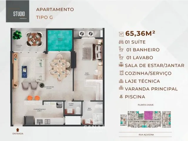 Imagem 9: Apartamentos Studios à Venda em Ponta D'areia - Studio 7 Peninsula - 2 quartos