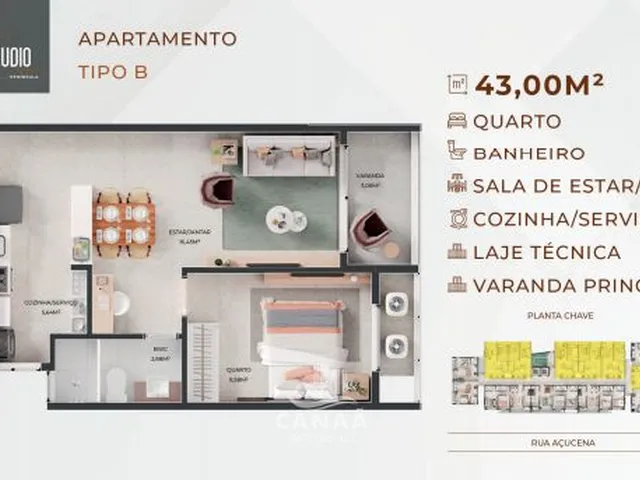 Imagem 12: Apartamentos Studios à Venda em Ponta D'areia - Studio 7 Peninsula - 2 suítes