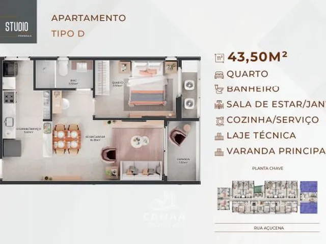 Imagem 7: Apartamentos Studios à Venda em Ponta D'areia - Studio 7 Peninsula - 2 suítes