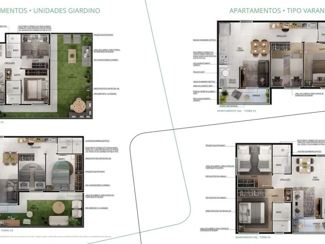 Imagem 3: PORTO DAS MARÉS, lazer completo com 2 quartos e opção de suíte e varanda FF0620
