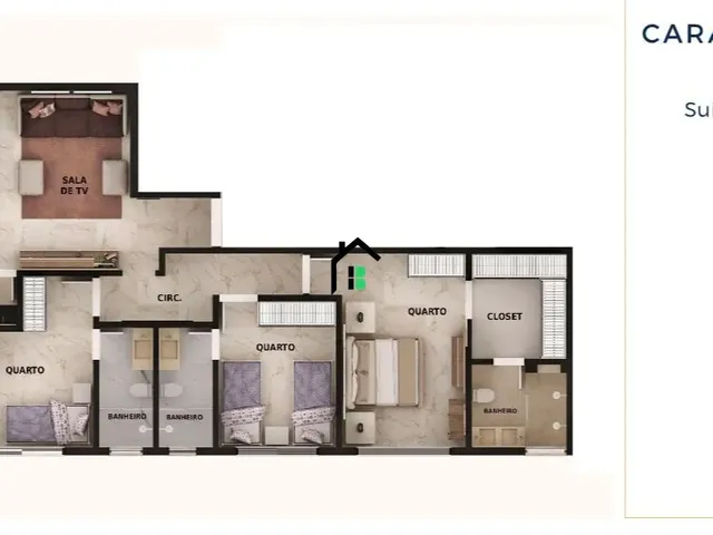 Imagem: Apartamento no centro, 3 suítes, varanda