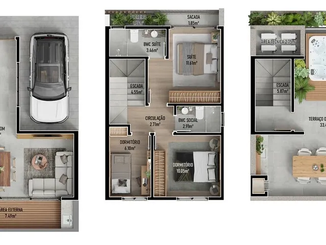 Imagem 2: Casa 3 Dormitórios para venda em Florianópolis - SC