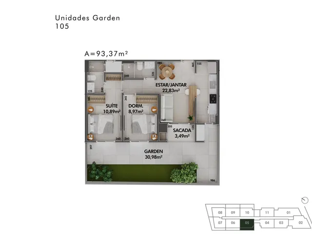 Imagem 8: Apartamento 2 Dormitórios para venda em Florianópolis - SC