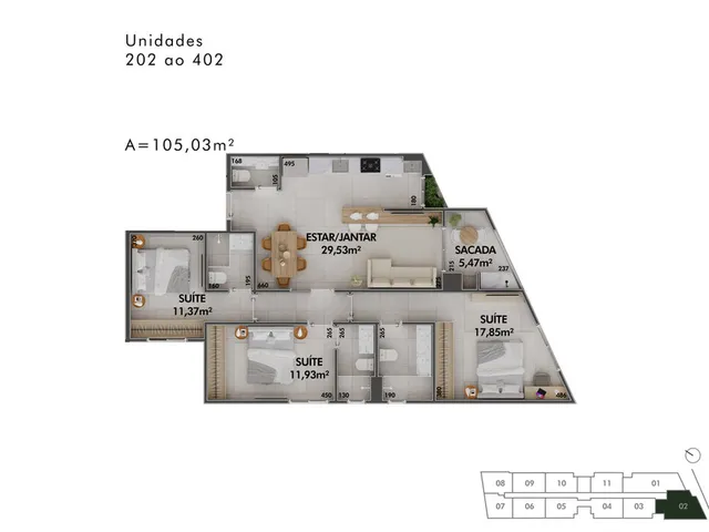 Imagem 10: Apartamento 2 Dormitórios para venda em Florianópolis - SC
